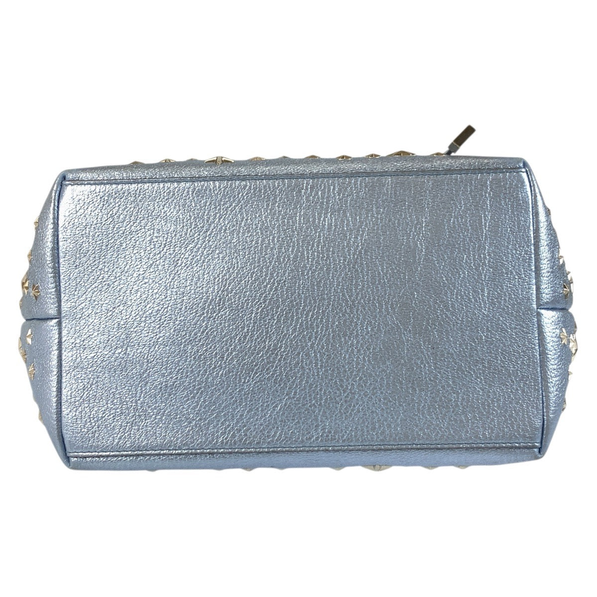 18063
JIMMY CHOO ジミーチュウ スタースタッズ サシャ ブルー シルバー金具 レザー トートバッグ ハンドバッグ  レディース ABP46