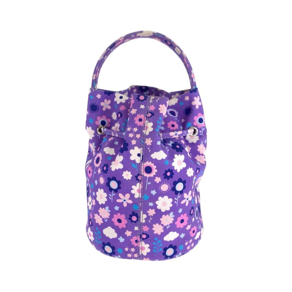 18065
BALENCIAGA バレンシアガ ドローストリングバケットバッグ フラワープ パープル マルチカラー シルバー金具 イカットナイロンキャンバス 656682 ショルダーバッグ ハンドバッグ 2way  レディース ABP50