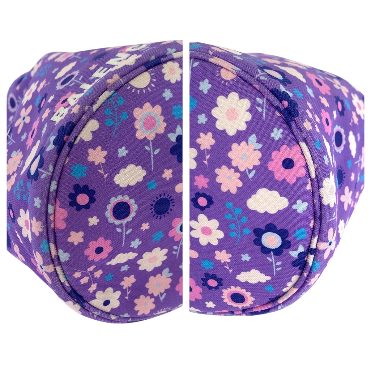 18065
BALENCIAGA バレンシアガ ドローストリングバケットバッグ フラワープ パープル マルチカラー シルバー金具 イカットナイロンキャンバス 656682 ショルダーバッグ ハンドバッグ 2way  レディース ABP50