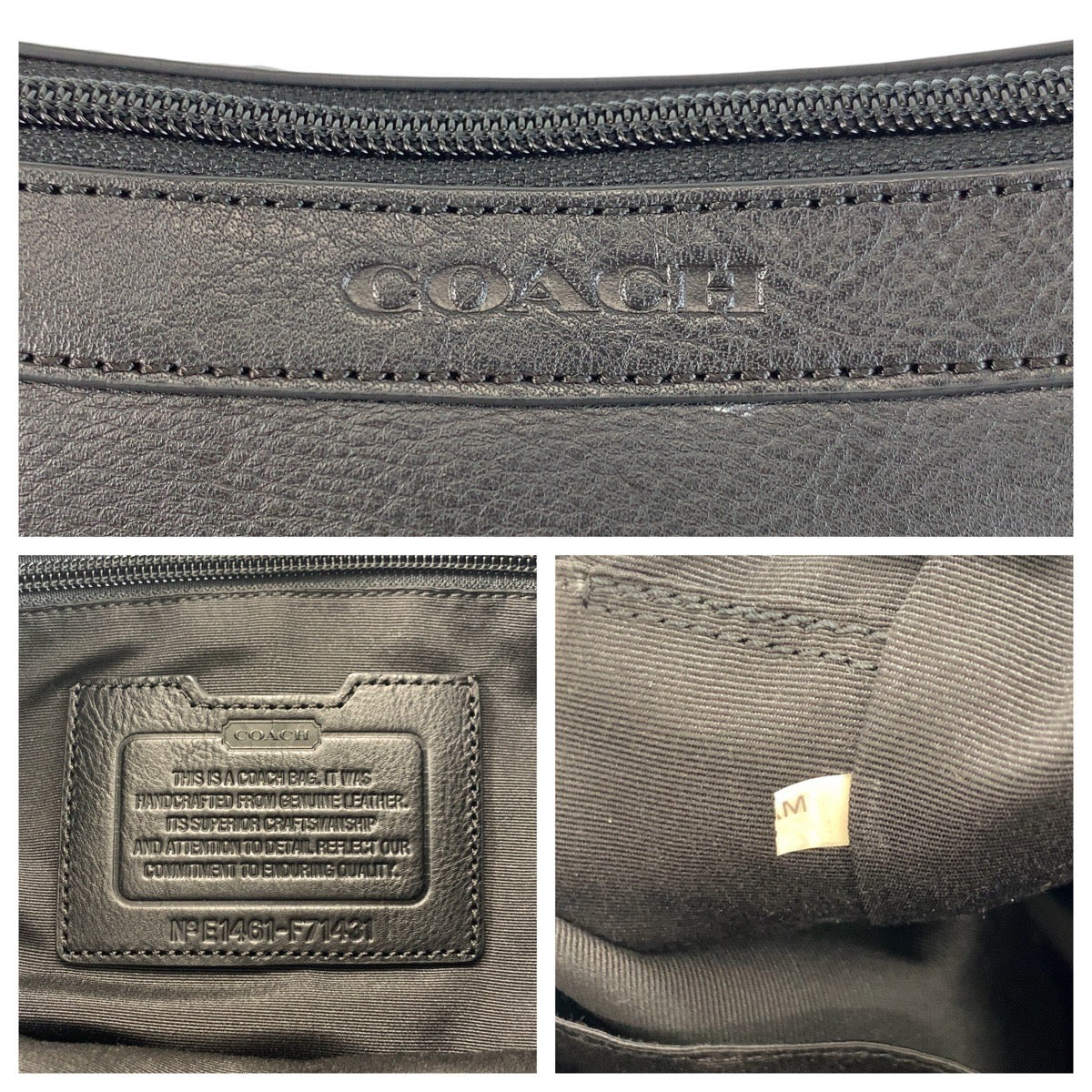 18067
COACH コーチ ブラック 黒 シルバー金具 レザー F71431 ショルダーバッグ メッセンジャーバッグ  メンズ