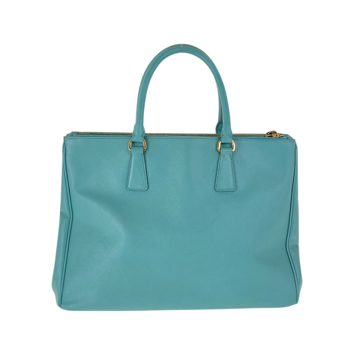 18069
PRADA プラダ サフィアーノ 三角ロゴプレート ガレリア グリーン ミントグリーン ゴールド金具 レザー トートバッグ ハンドバッグ レディース ABP70