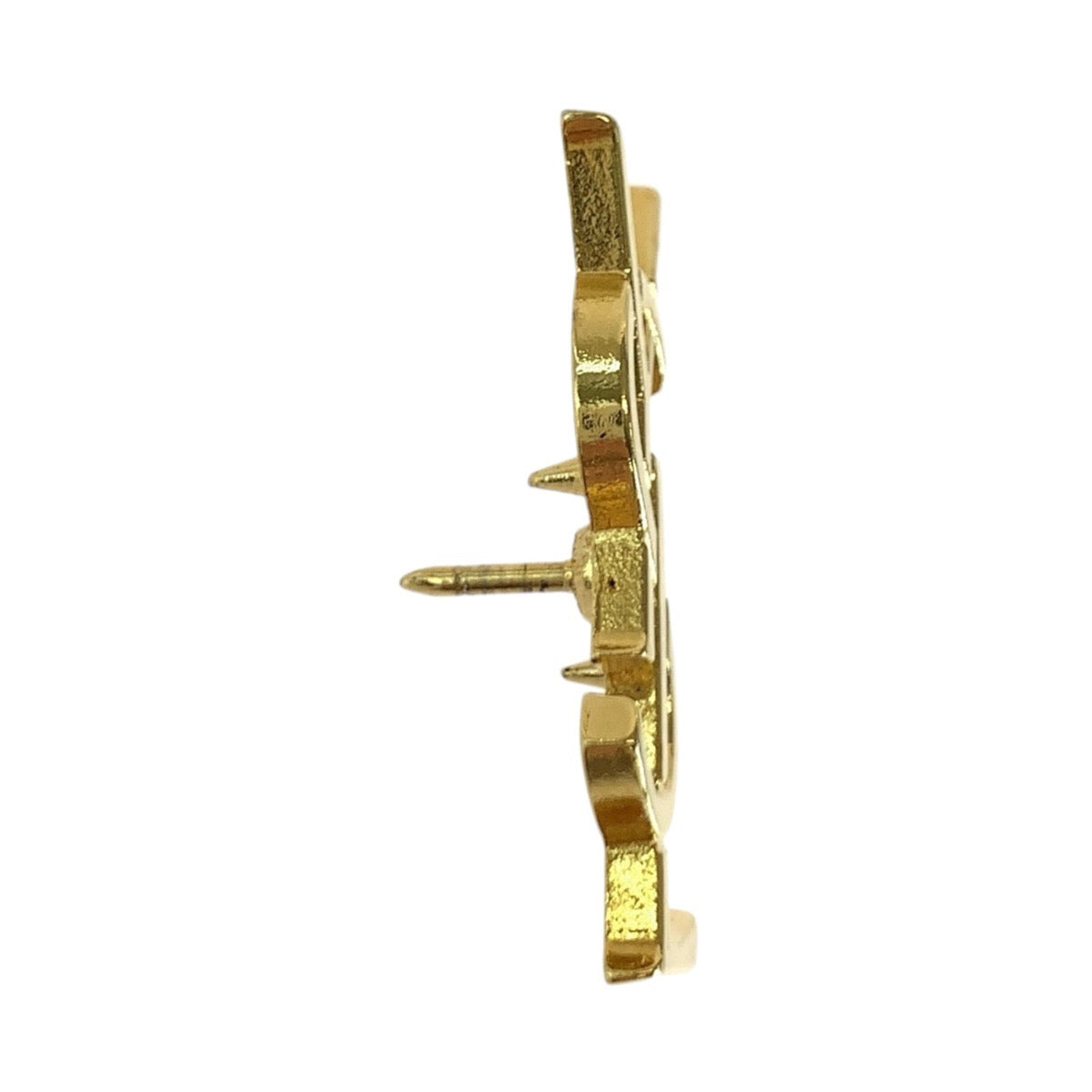 18078
YVES SAINT LAURENT イヴ サンローラン YSL ゴールド メタル ピンバッジ ブローチ  レディース