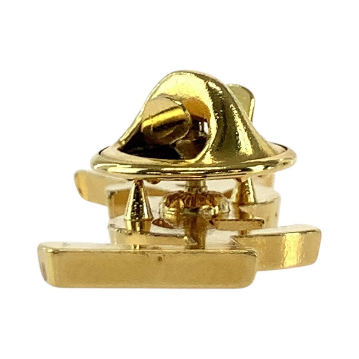 18078
YVES SAINT LAURENT イヴ サンローラン YSL ゴールド メタル ピンバッジ ブローチ  レディース