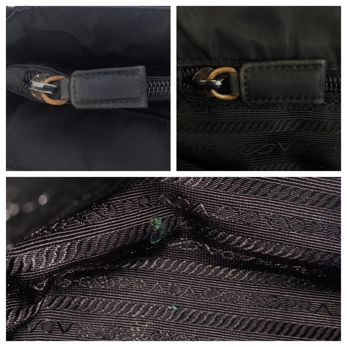 18081
PRADA Tessuto Triangle Logo Plate Black Silver Hardware Nylon Tote Bag Shoulder Bag Ladies ABP33