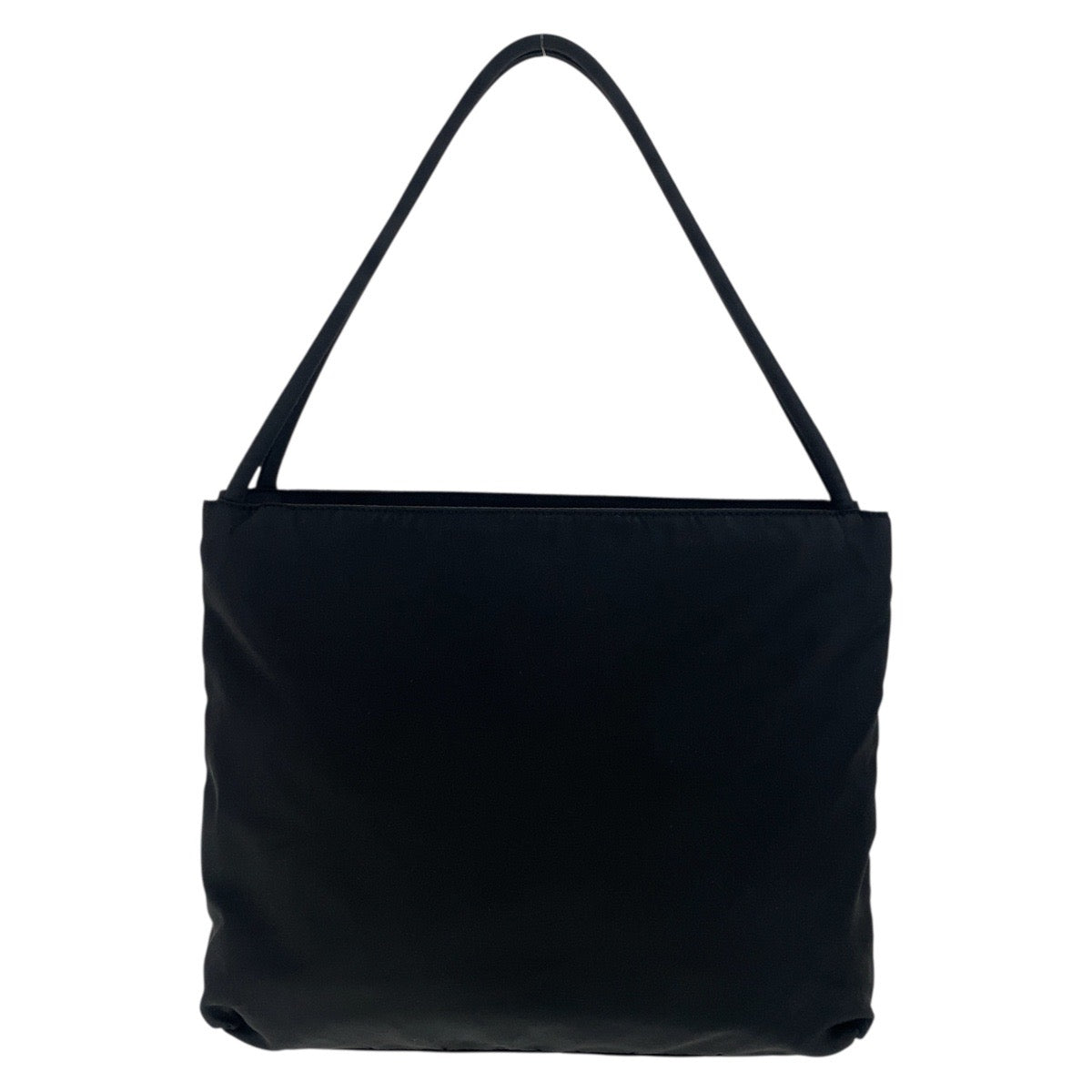 18081
PRADA Tessuto Triangle Logo Plate Black Silver Hardware Nylon Tote Bag Shoulder Bag Ladies ABP33