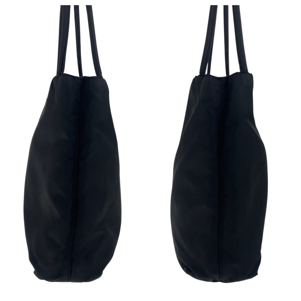 18081
PRADA プラダ テスート 三角ロゴプレート ブラック 黒 シルバー金具 ナイロン トートバッグ ショルダーバッグ  レディース ABP