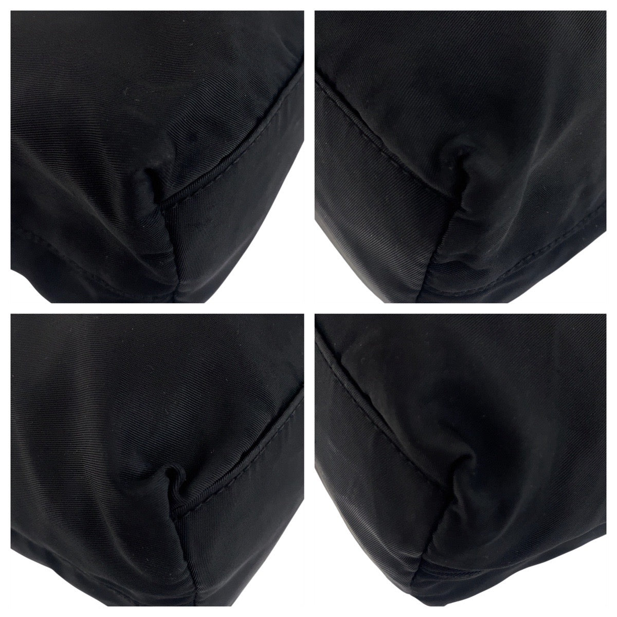 18081
PRADA プラダ テスート 三角ロゴプレート ブラック 黒 シルバー金具 ナイロン トートバッグ ショルダーバッグ  レディース ABP