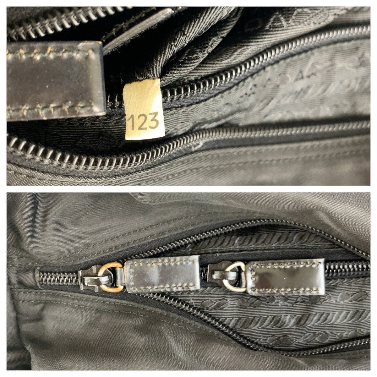 18082
PRADA プラダ テスート 三角ロゴプレート ブラック 黒 シルバー金具 ナイロン トートバッグ ショルダーバッグ  レディース ABP32