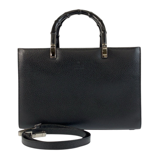 18084
GUCCI グッチ バンブー ブラック 黒 ゴールド金具 レザー 002 1035 ハンドバッグ トートバッグ ショルダーバッグ 2way  レディース A58