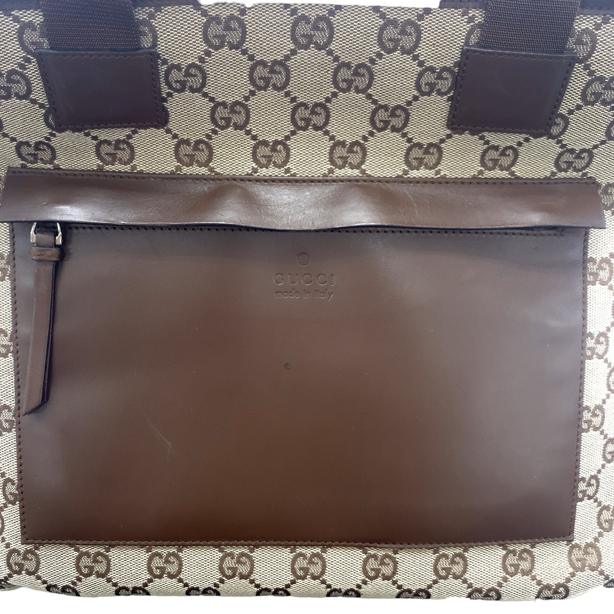 18087
GUCCI グッチ ベージュ ブラウン GGキャンバス / レザー 34339 トートバッグ ショルダーバッグ  レディース ABP40