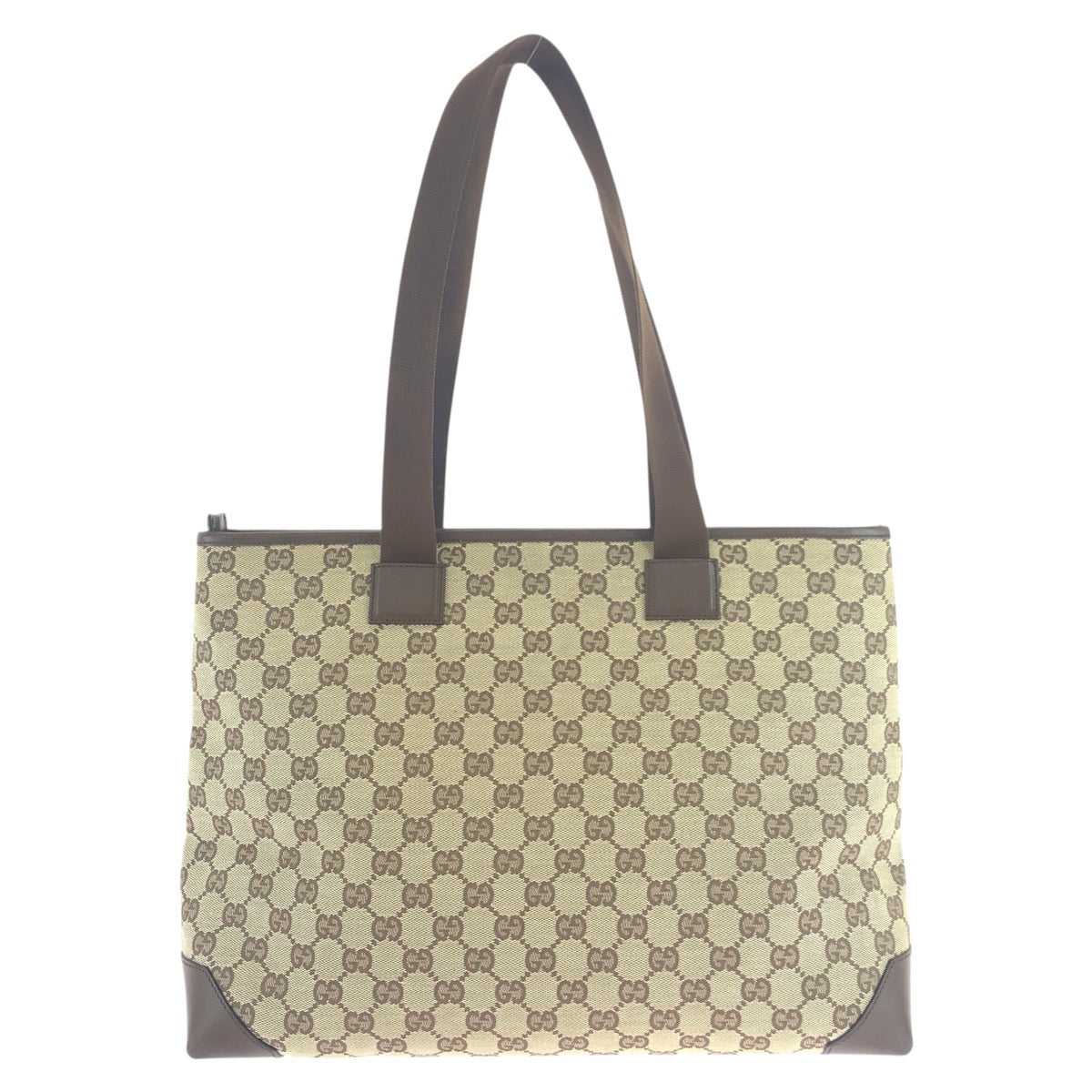 18087
GUCCI グッチ ベージュ ブラウン GGキャンバス / レザー 34339 トートバッグ ショルダーバッグ  レディース ABP40