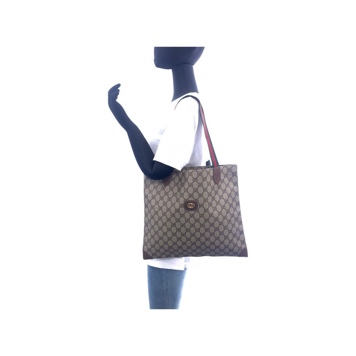 18088
GUCCI グッチ ヴィンテージ シェリーライン オールドグッチ ベージュ ブラウン ゴールド金具 GGスプリームキャンバス 002.63.0048 トートバッグ ショルダーバック  レディース ABP40