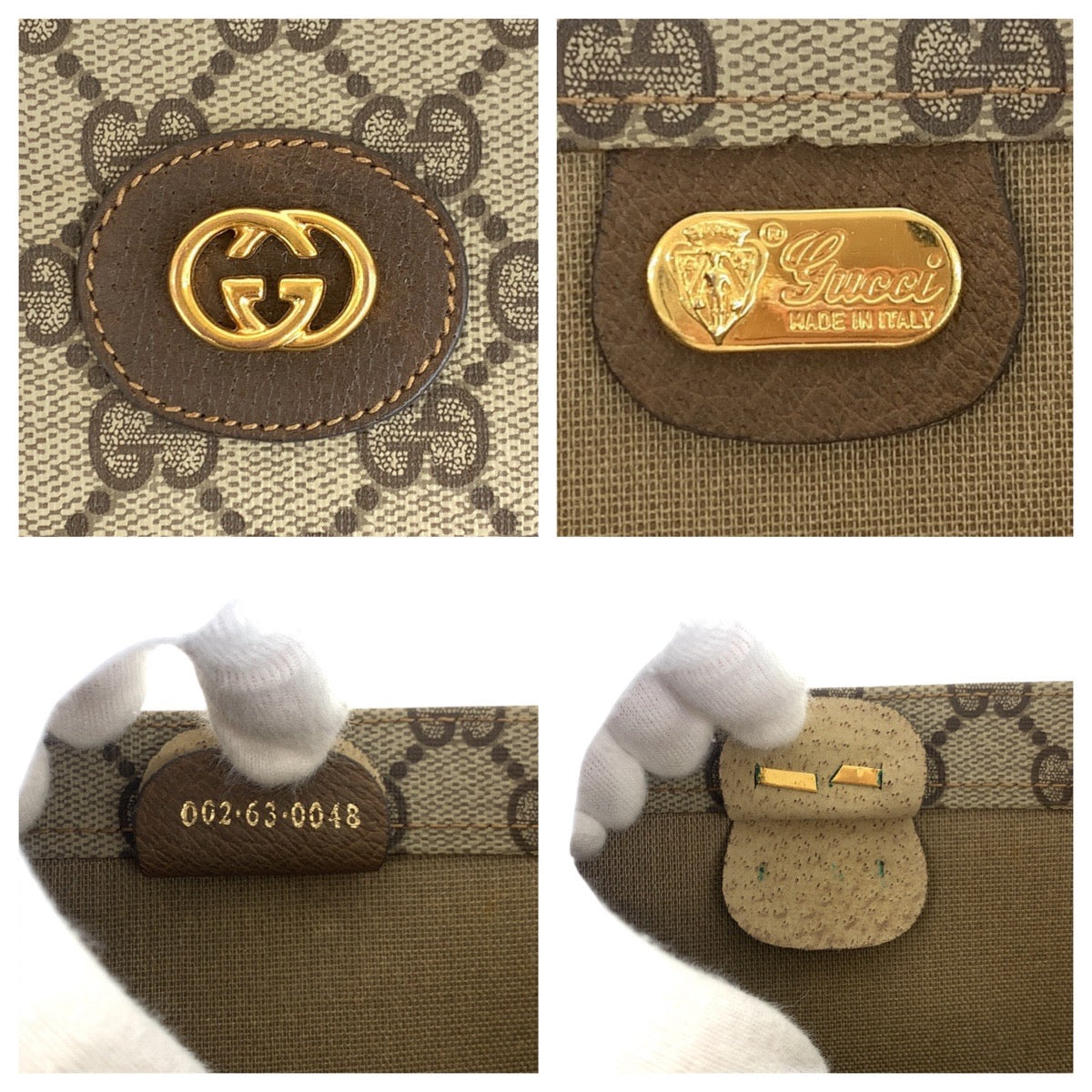 18088
GUCCI グッチ ヴィンテージ シェリーライン オールドグッチ ベージュ ブラウン ゴールド金具 GGスプリームキャンバス 002.63.0048 トートバッグ ショルダーバック  レディース ABP40