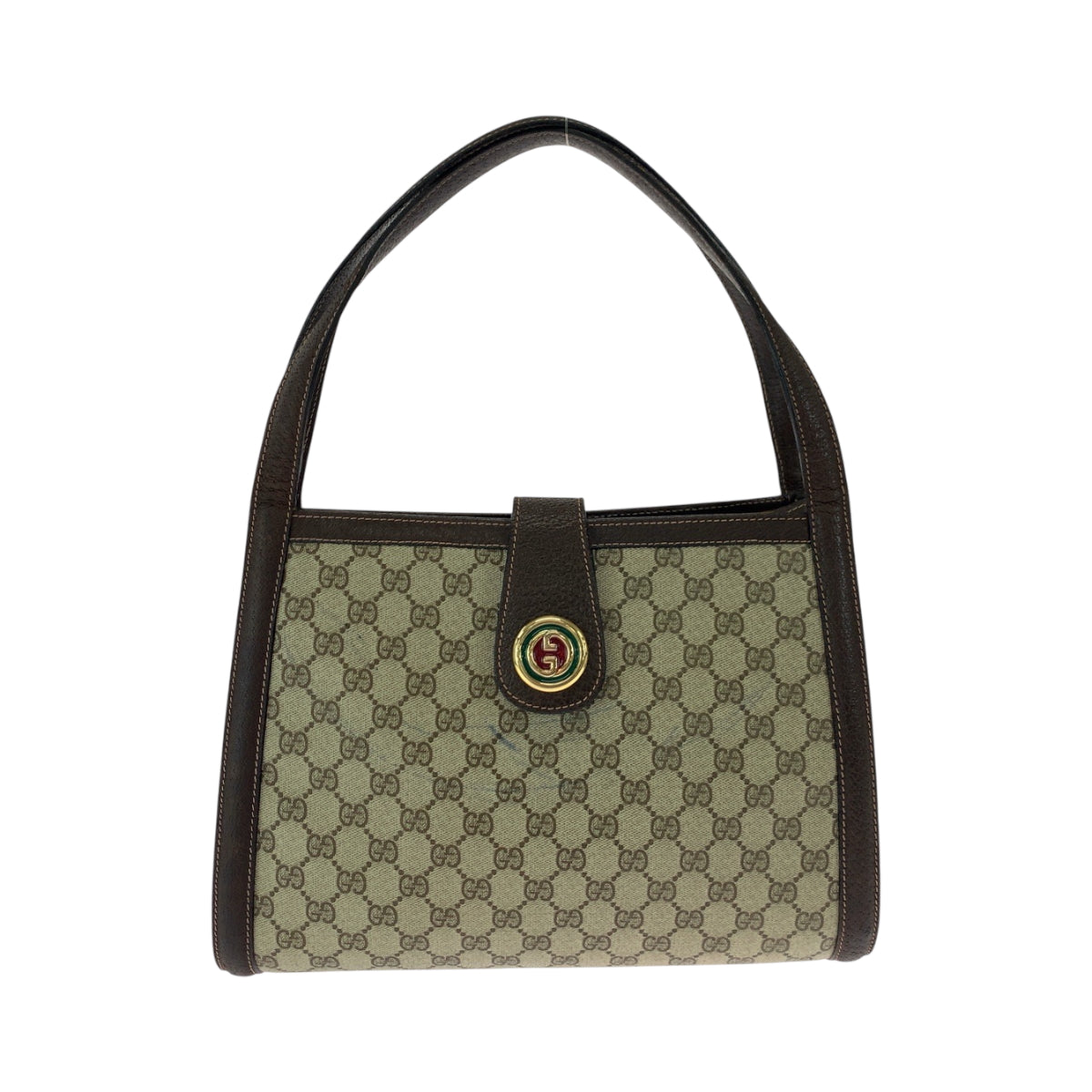 18091
GUCCI グッチ オールドグッチ ベージュ ブラウン ゴールド金具 GGスプリームキャンバス ショルダーバッグ 肩掛け  レディース ABP40