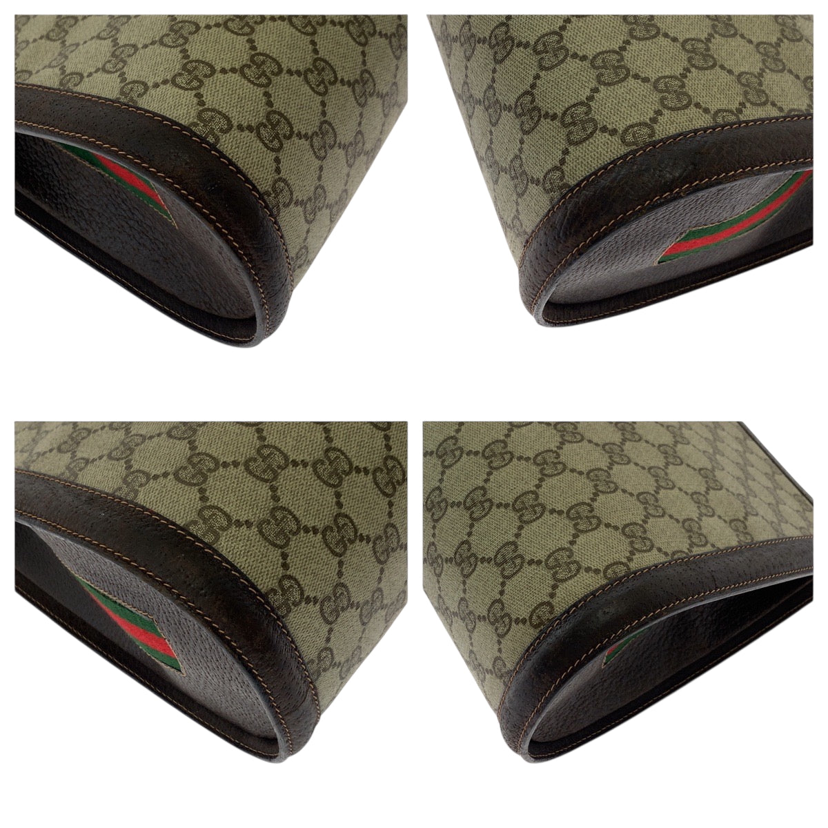 18091
GUCCI グッチ オールドグッチ ベージュ ブラウン ゴールド金具 GGスプリームキャンバス ショルダーバッグ 肩掛け  レディース ABP40