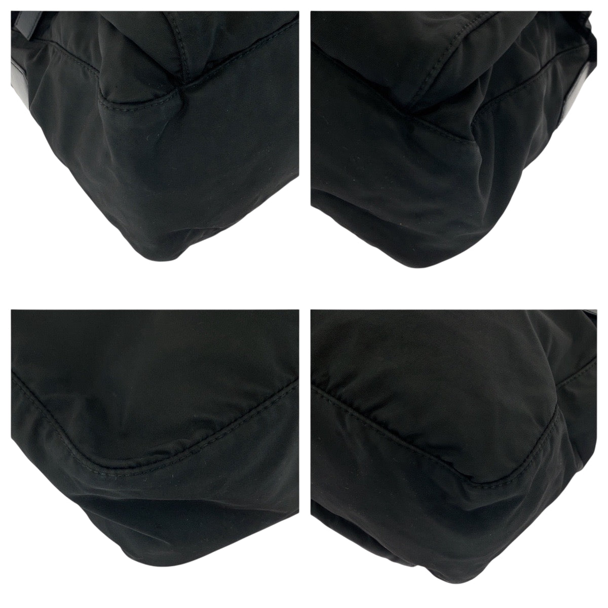 18093
PRADA プラダ テスート 三角ロゴプレート ブラック 黒　シルバー金具 ナイロン ショルダーバッグ ポシェット  レディース AB39