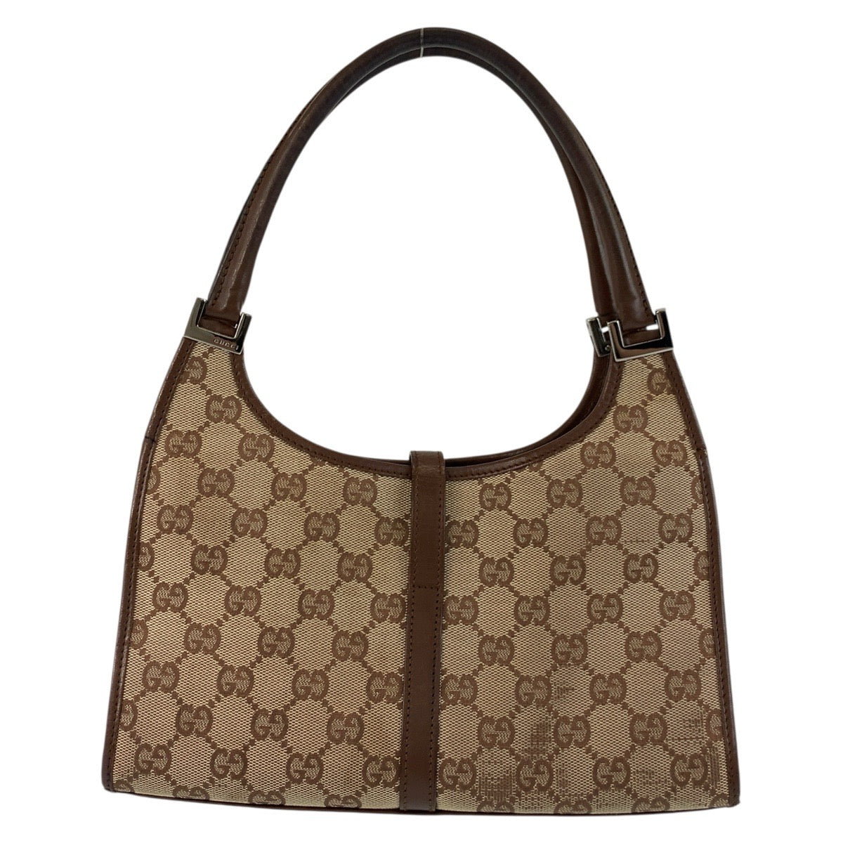 18094
GUCCI グッチ ジャッキー ベージュ ブラウン シルバー金具 GGキャンバス / レザー 002 1068 ハンドバッグ ショルダーバッグ  レディース