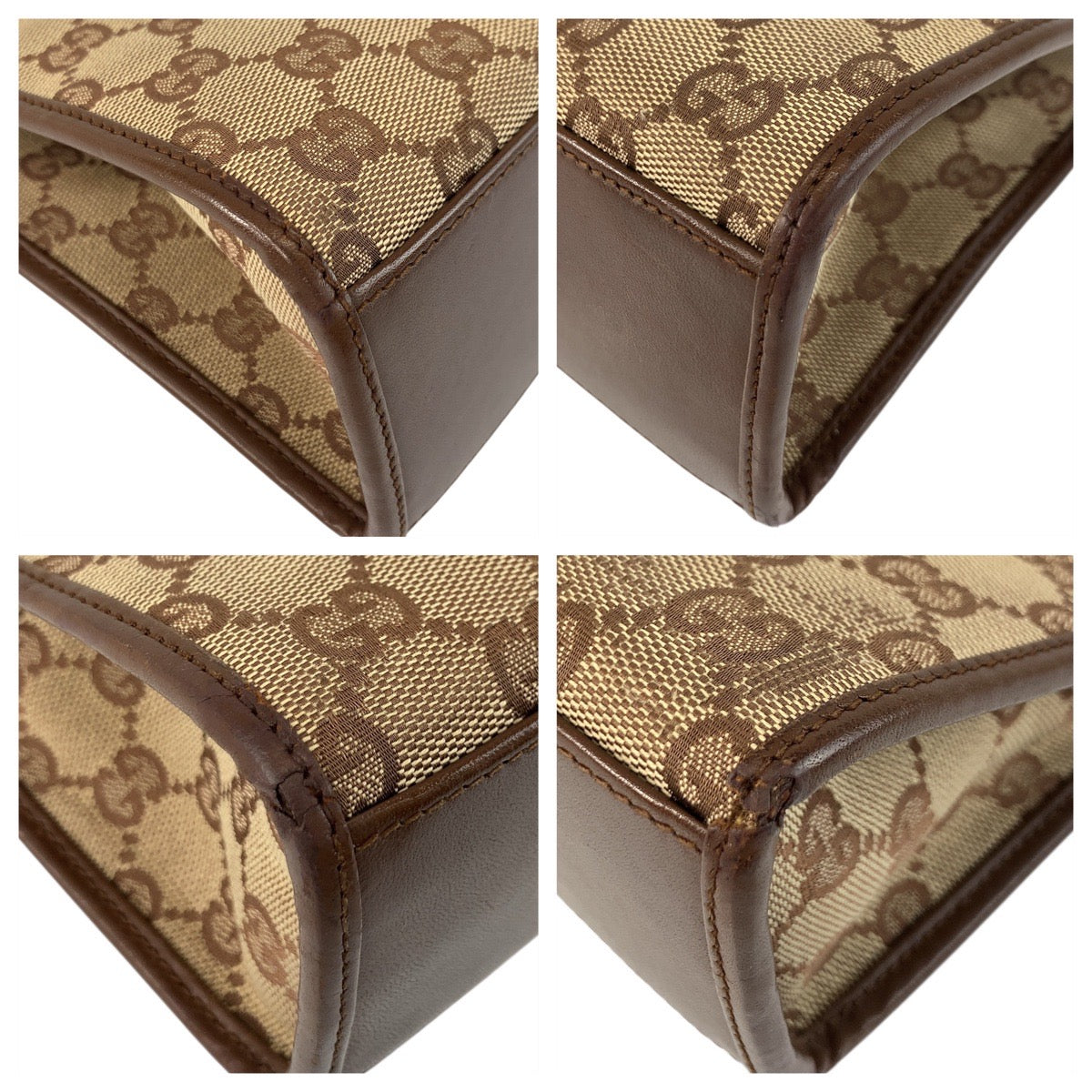 18094
GUCCI グッチ ジャッキー ベージュ ブラウン シルバー金具 GGキャンバス / レザー 002 1068 ハンドバッグ ショルダーバッグ  レディース