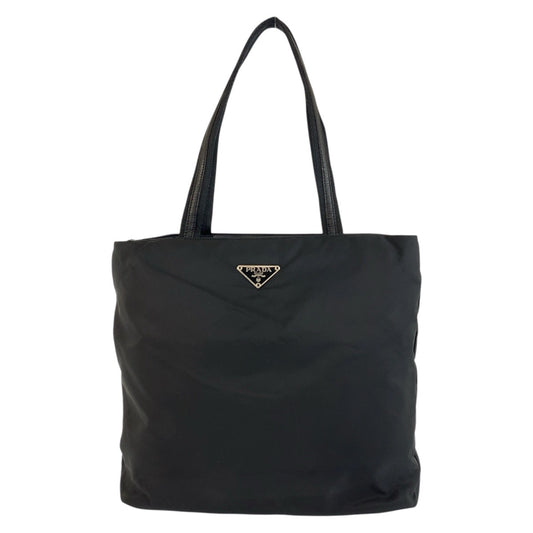 18095
PRADA プラダ テスート 三角ロゴプレート ブラック 黒 シルバー金具 ナイロン 22 トートバッグ ショルダーバッグ  レディース ABP40