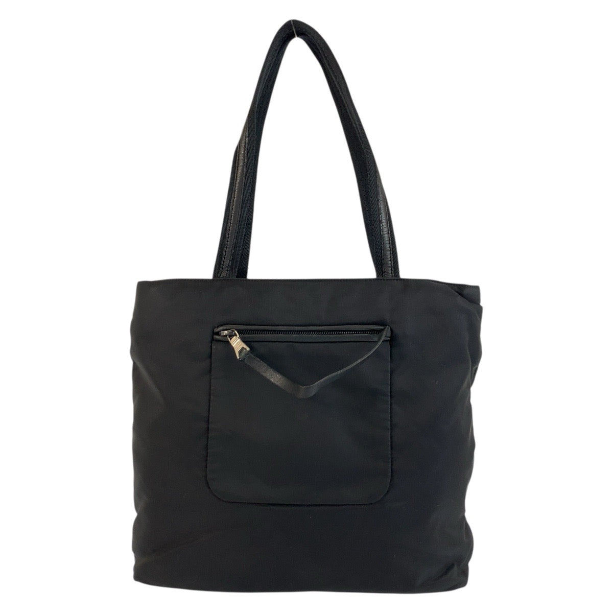 18095
PRADA プラダ テスート 三角ロゴプレート ブラック 黒 シルバー金具 ナイロン 22 トートバッグ ショルダーバッグ  レディース ABP40