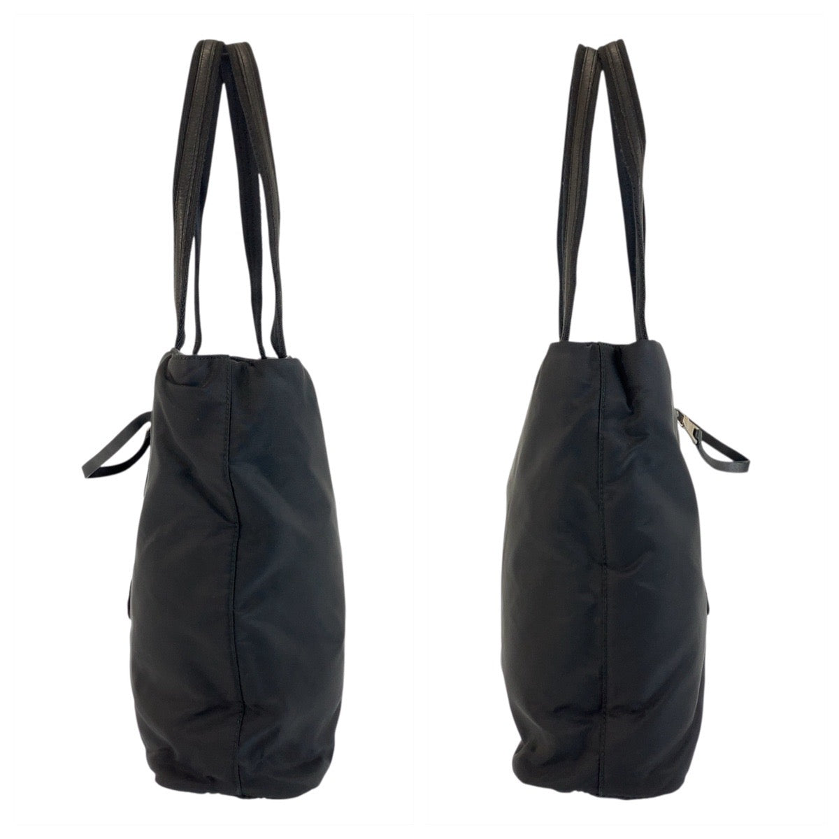 18095
PRADA プラダ テスート 三角ロゴプレート ブラック 黒 シルバー金具 ナイロン 22 トートバッグ ショルダーバッグ  レディース ABP40