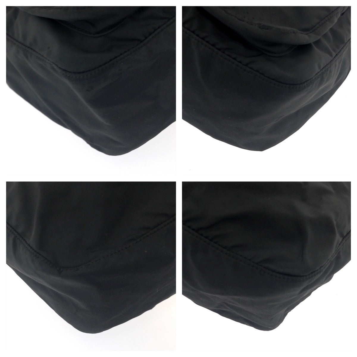 18096
PRADA プラダ テスート 三角ロゴプレート ブラック 黒 シルバー金具 ナイロン ジョルダーバッグ メッセンジャーバッグ  レディース AB