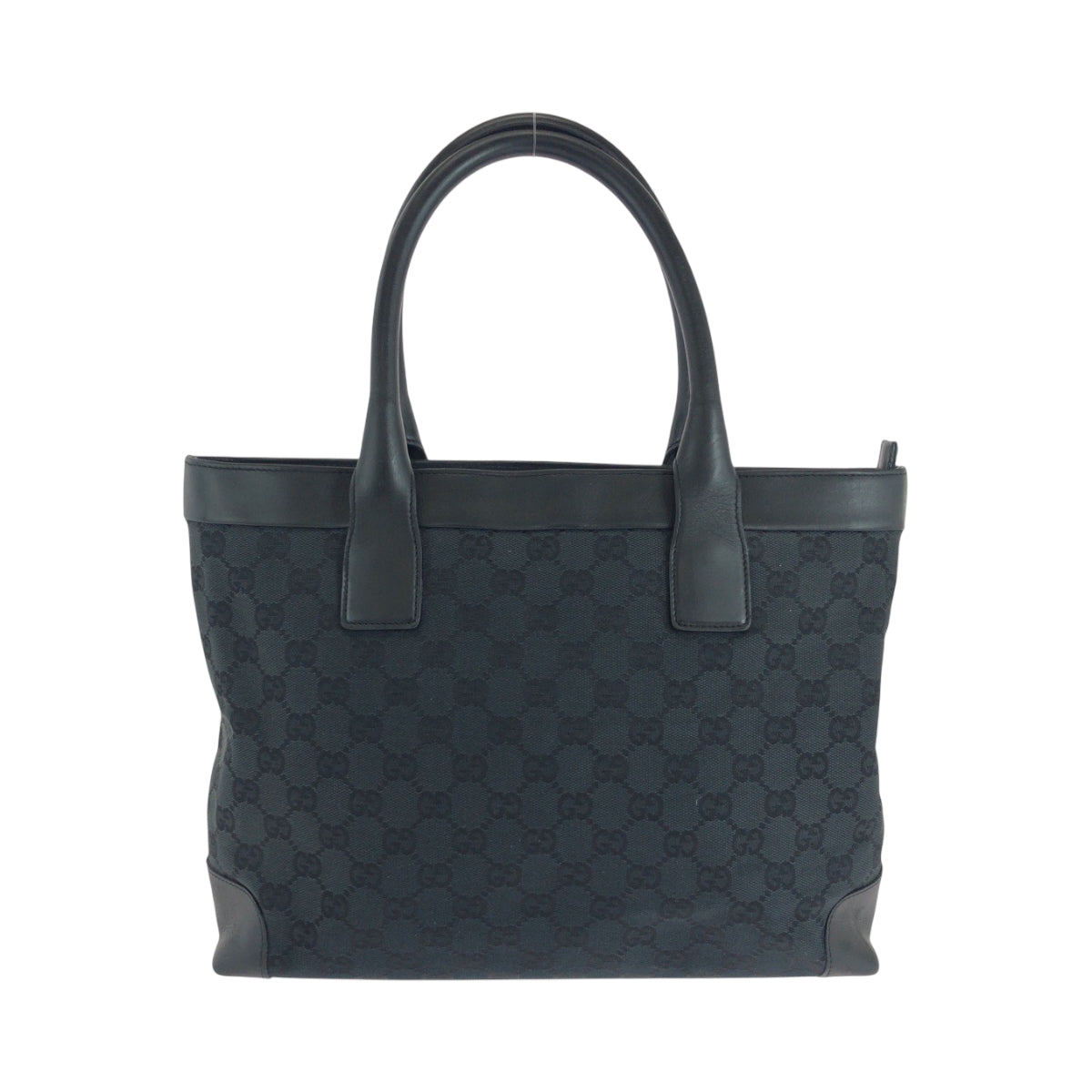 18097
GUCCI グッチ ブラック 黒 シルバー金具 GGキャンバス 002 1119 トートバッグ ハンドバッグ  レディース AB35
