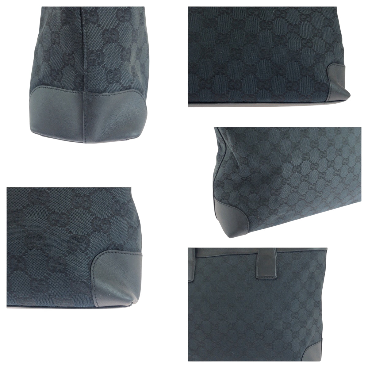 18097
GUCCI グッチ ブラック 黒 シルバー金具 GGキャンバス 002 1119 トートバッグ ハンドバッグ  レディース AB35