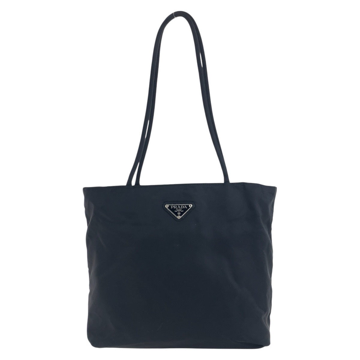 18099
PRADA プラダ テスート 三角ロゴプレート ブラック 黒 シルバー金具 ナイロン トートバッグ ショルダーバッグ  レディース ABP40