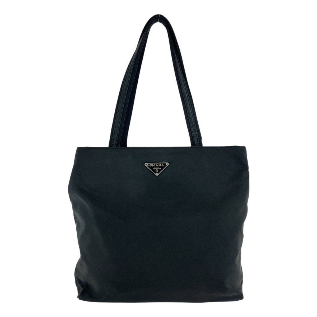 18100
PRADA プラダ テスート 三角ロゴプレート ブラック 黒 シルバー金具 ナイロン / レザー トートバッグ ショルダーバッグ  レディース ABP40