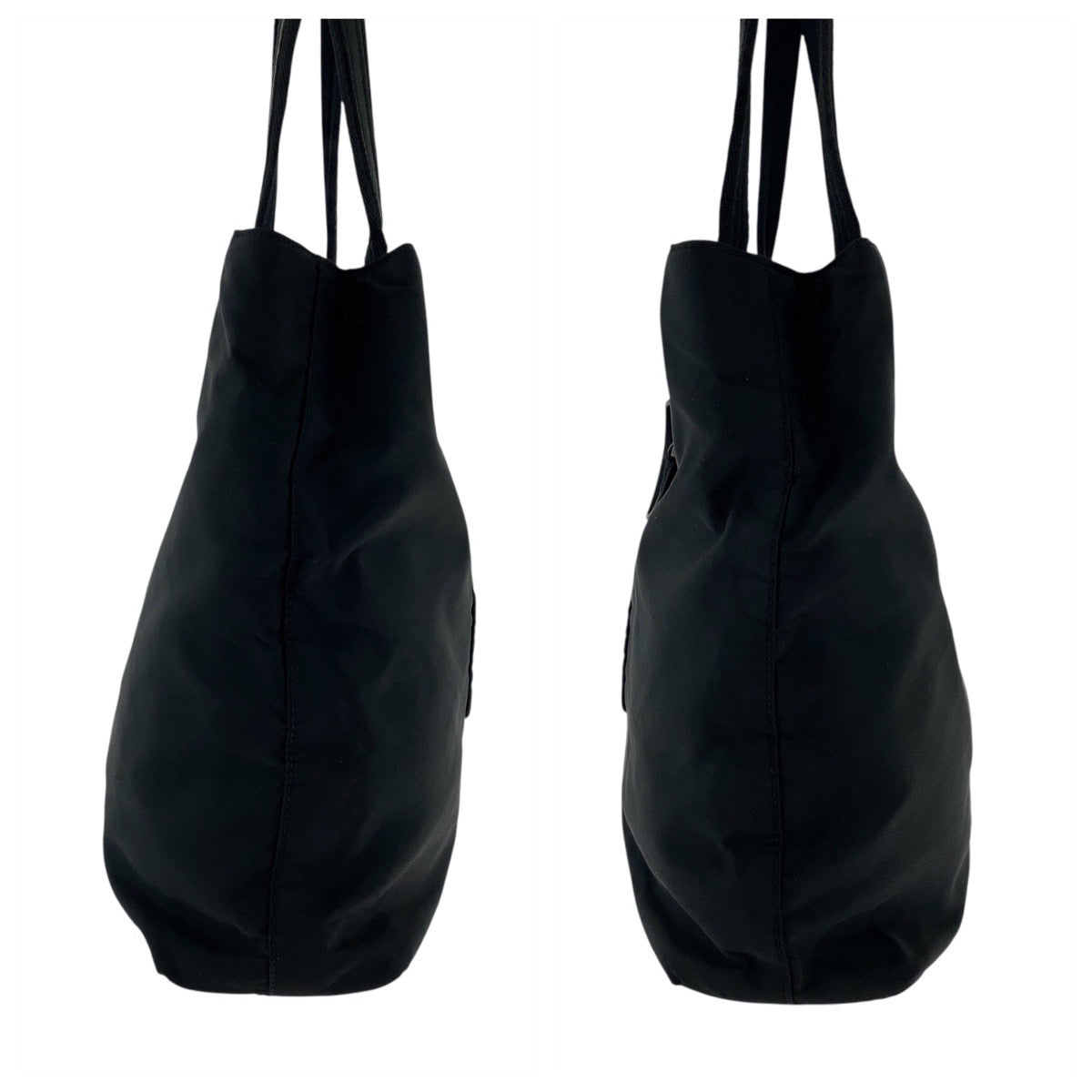 18100
PRADA プラダ テスート 三角ロゴプレート ブラック 黒 シルバー金具 ナイロン / レザー トートバッグ ショルダーバッグ  レディース ABP40