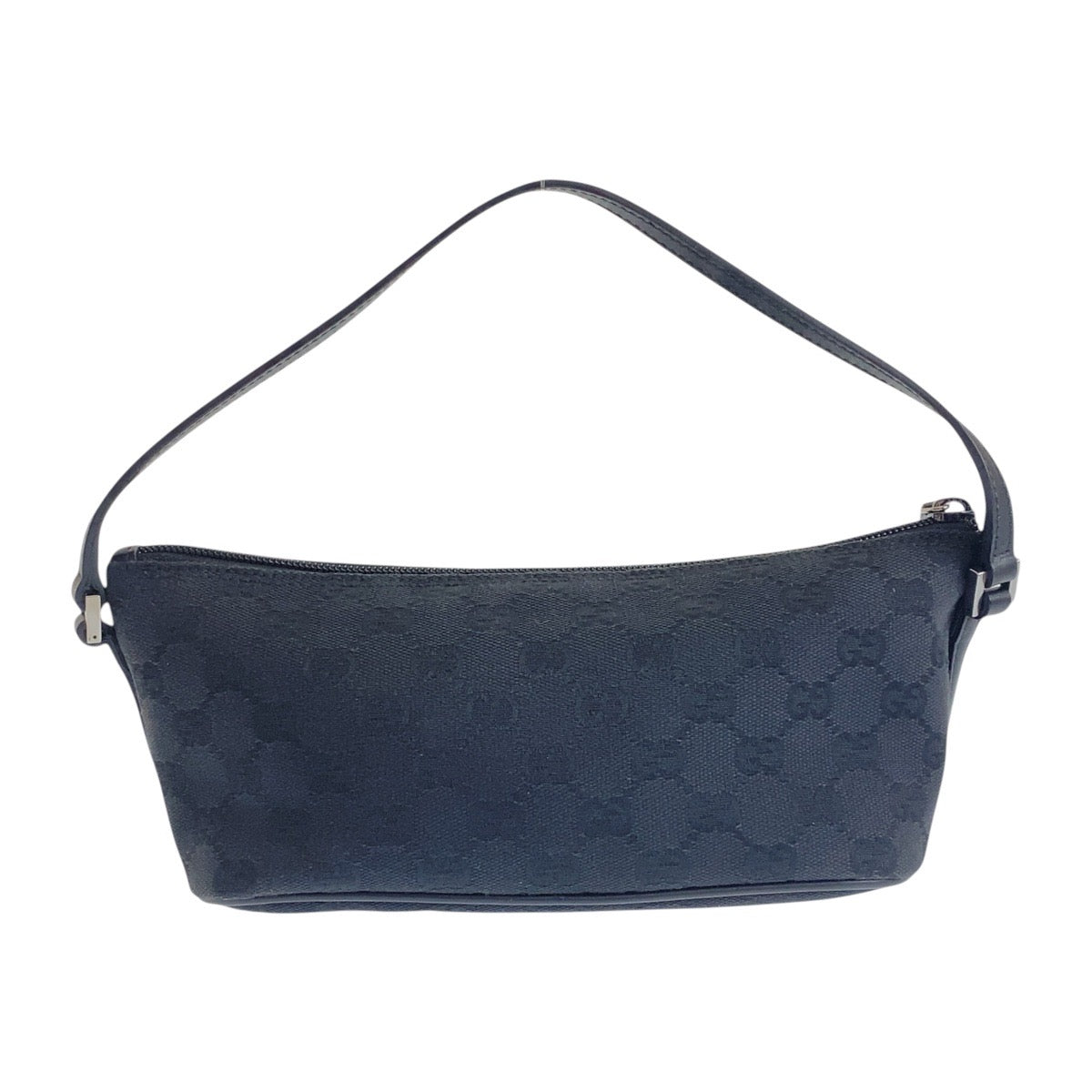 18101
GUCCI グッチ ブラック 黒 シルバー金具 GGキャンバス / レザー 07198 ハンドバッグ アクセサリーポーチ レディース A38