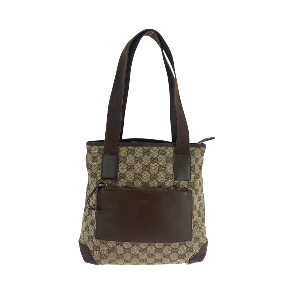 18103
GUCCI グッチ ブラウン ベージュ シルバー金具 GGキャンバス 019 0402 トートバッグ ショルダーバッグ  レディース AB25