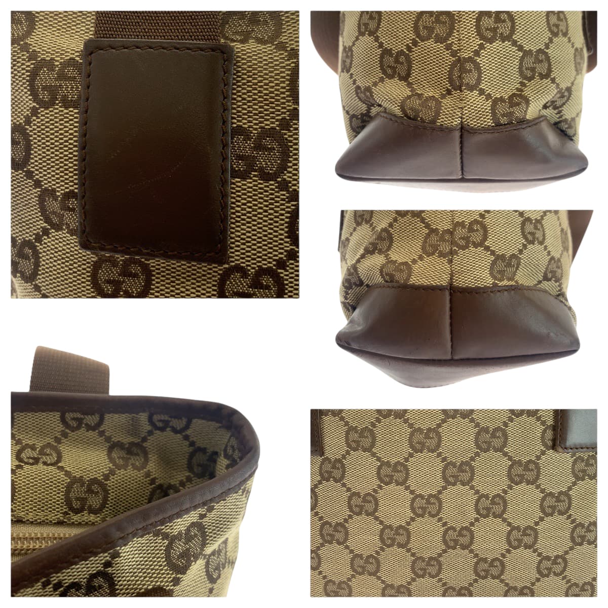 18103
GUCCI グッチ ブラウン ベージュ シルバー金具 GGキャンバス 019 0402 トートバッグ ショルダーバッグ  レディース AB25