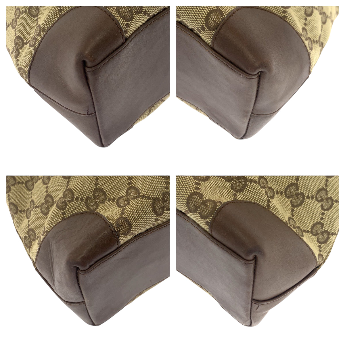 18106
GUCCI グッチ ブラウン ベージュ シルバー金具 GGキャンバス 002 1119 トートバッグ ショルダーバッグ レディース AB34