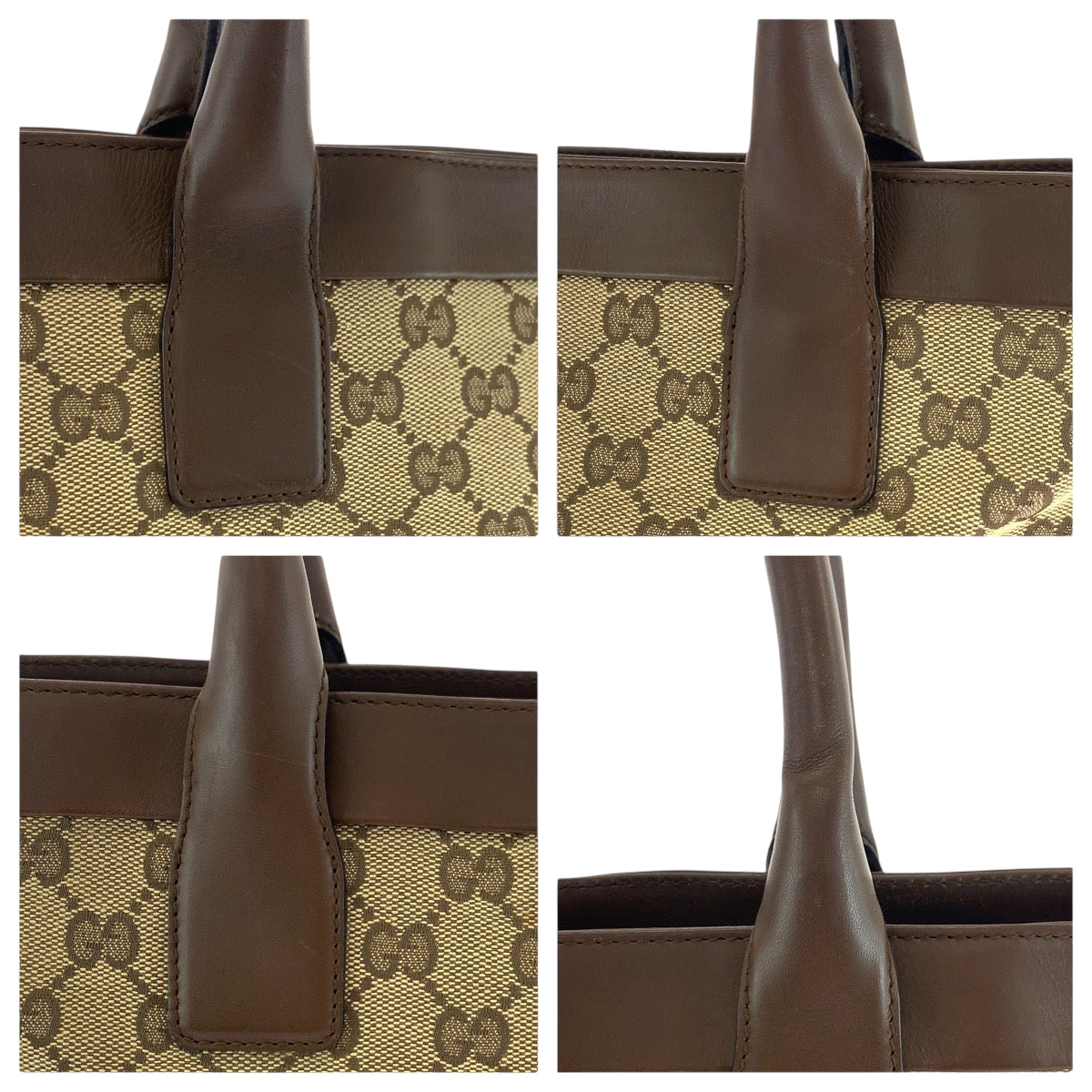 18106
GUCCI グッチ ブラウン ベージュ シルバー金具 GGキャンバス 002 1119 トートバッグ ショルダーバッグ レディース AB34