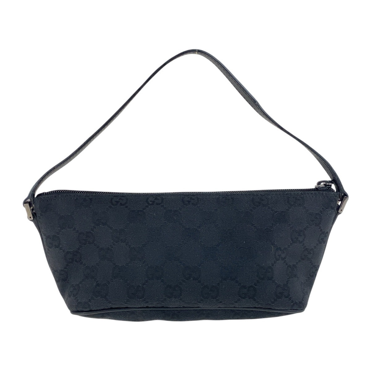 18108
GUCCI グッチ ブラック 黒 シルバー金具 GGキャンバス / レザー 07198 ハンドバッグ アクセサリーポーチ  レディース A39
