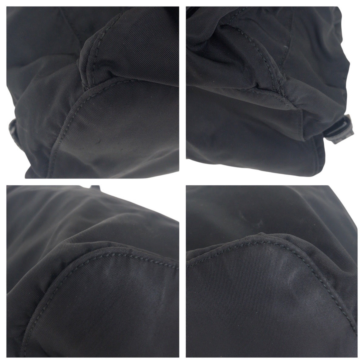 18110
PRADA プラダ テスート 三角ロゴプレート ブラック 黒 シルバー金具 ナイロン バックパック リュックサック  レディース AB42