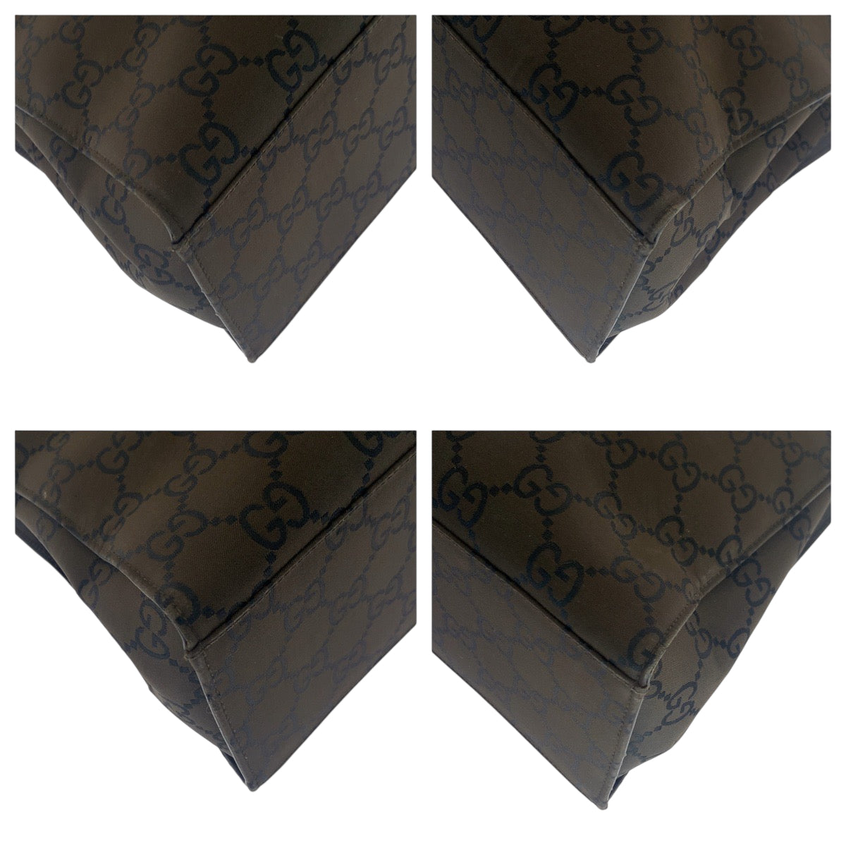 18112
GUCCI グッチ バンブー ブラウン ブラック シルバー金具 ナイロン 002 1010 トートバッグ ハンドバッグ レディース ABP40