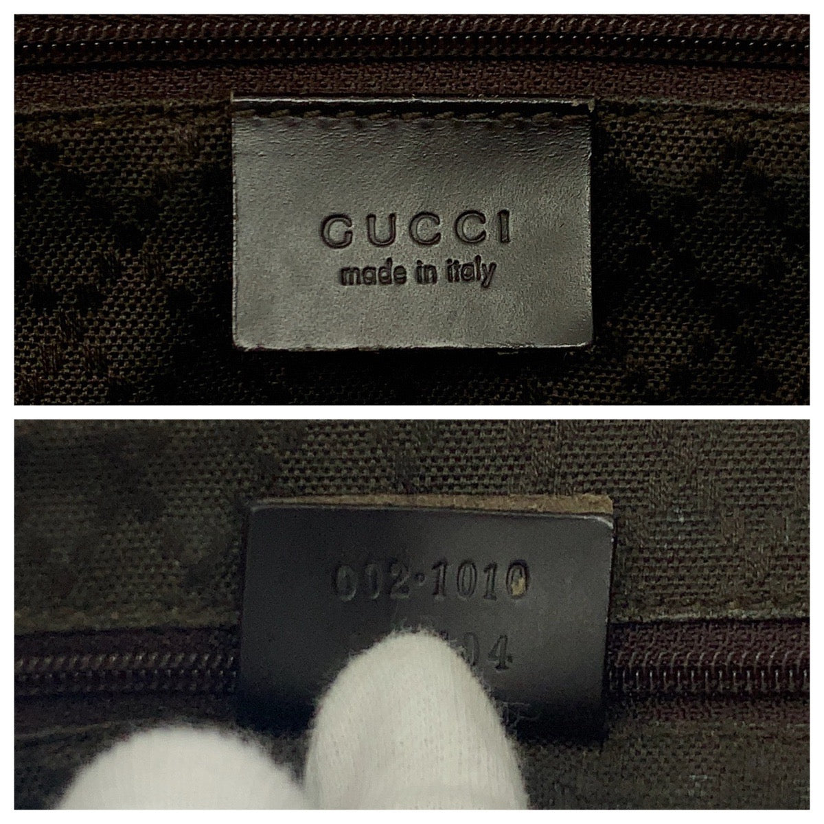18112
GUCCI グッチ バンブー ブラウン ブラック シルバー金具 ナイロン 002 1010 トートバッグ ハンドバッグ レディース ABP40
