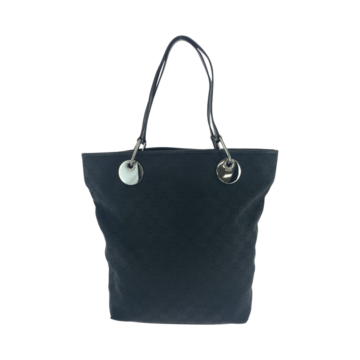 18113
GUCCI グッチ ブラック 黒 シルバー金具 GGキャンバス 420836 トートバッグ ショルダーバッグ  レディース AB25