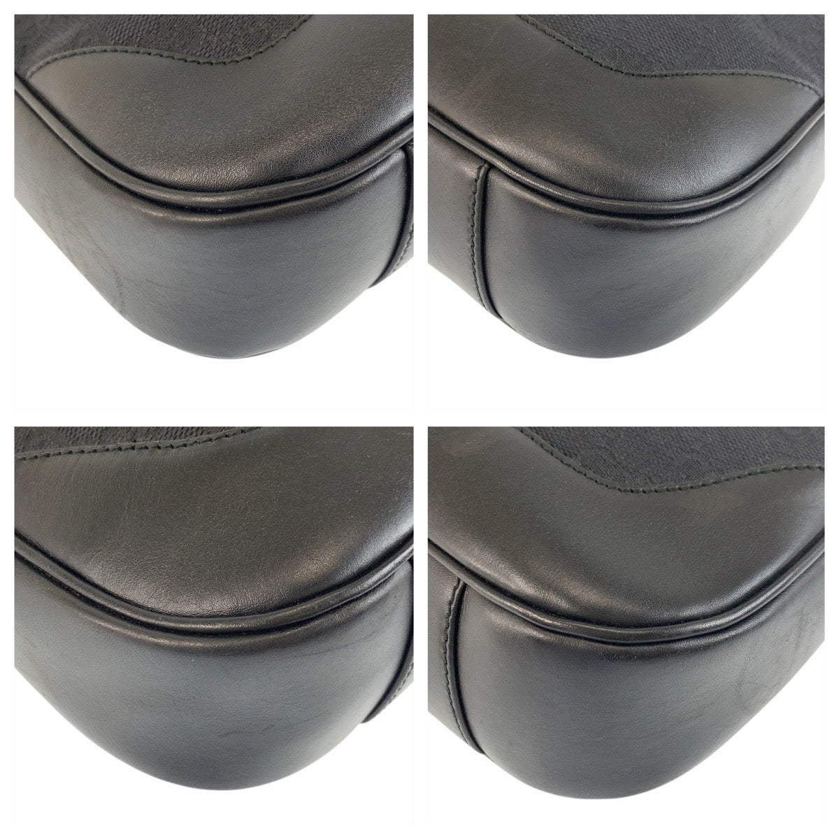 18115
GUCCI グッチ バンブー ブラック 黒 シルバー金具 GGキャンバス 001 4095 ハンドバッグ ショルダーバッグ  レディース ABP40