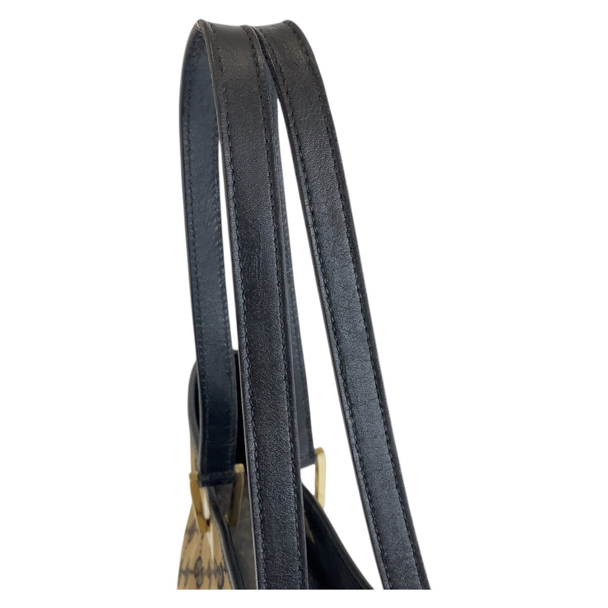 18118
GUCCI グッチ ベージュ ブラック 黒 ゴールド金具 GGキャンバス / レザー 002 1098 トートバッグ ショルダーバッグ  レディース