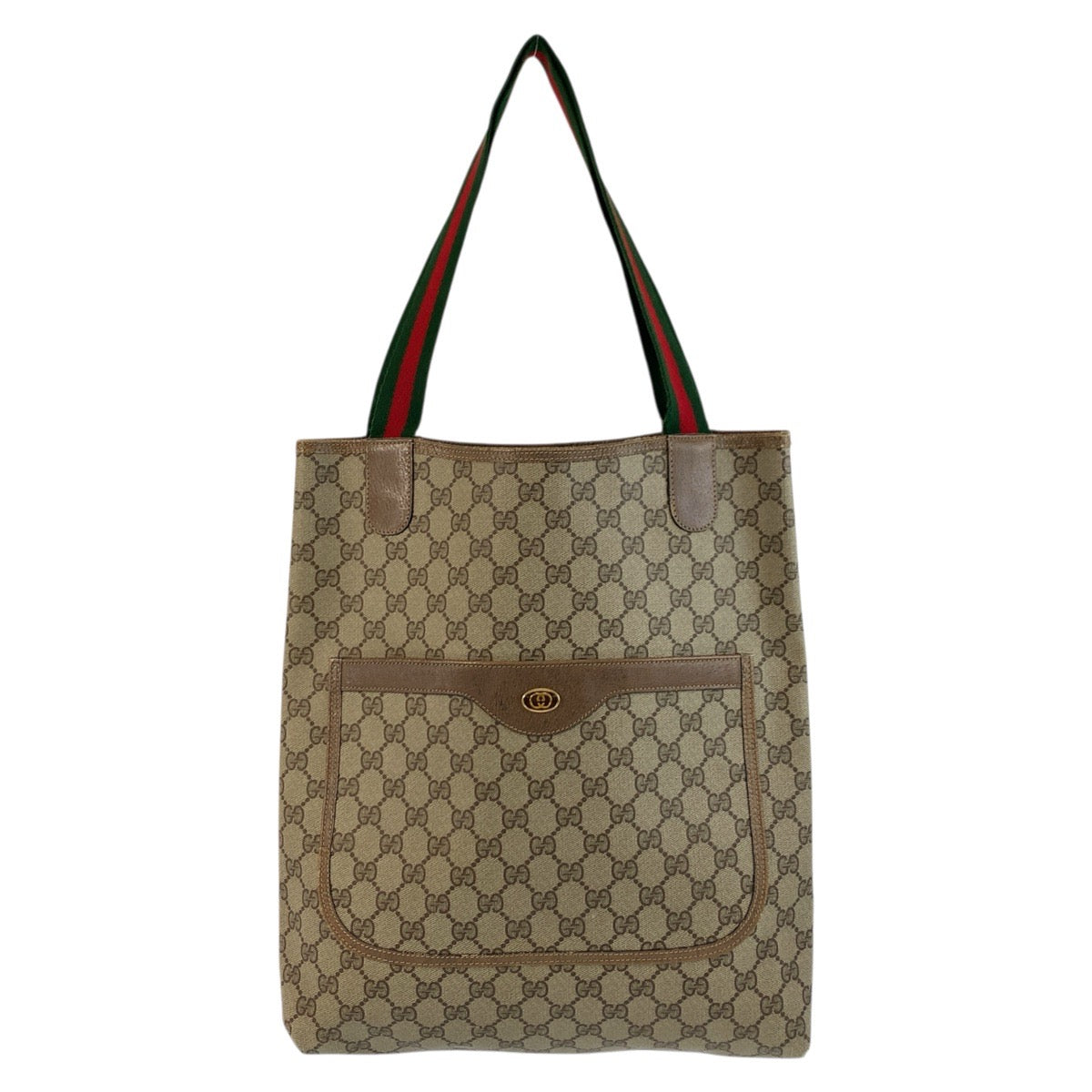 18119
GUCCI グッチ シェリーライン オールドグッチ ベージュ ブラウン GGスプリームキャンバス / レザー 39 02 003 トートバッグ ショルダーバッグ  レディース AB25
