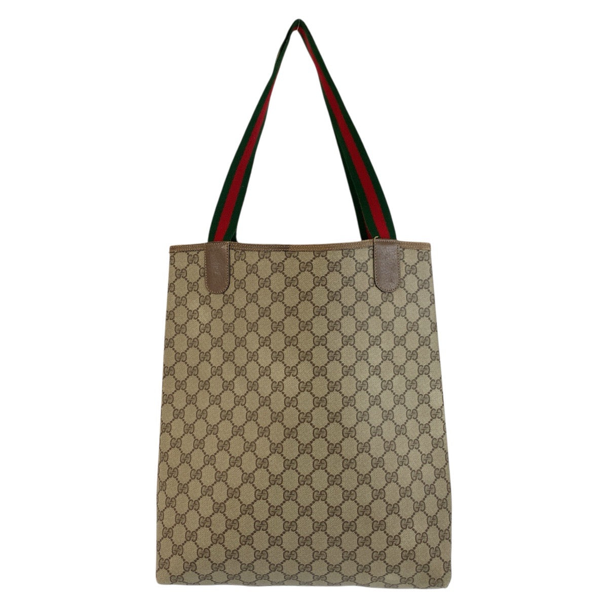 18119
GUCCI グッチ シェリーライン オールドグッチ ベージュ ブラウン GGスプリームキャンバス / レザー 39 02 003 トートバッグ ショルダーバッグ  レディース AB25