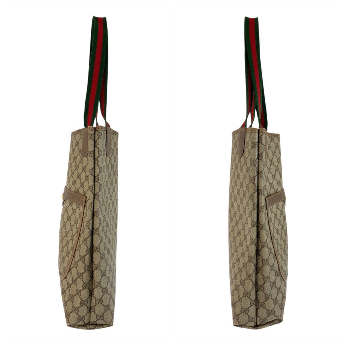 18119
GUCCI グッチ シェリーライン オールドグッチ ベージュ ブラウン GGスプリームキャンバス / レザー 39 02 003 トートバッグ ショルダーバッグ  レディース AB25