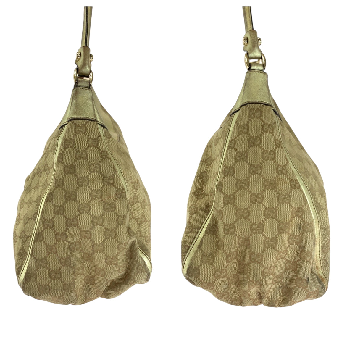 18120
GUCCI グッチ アビー ベージュ ゴールド ゴールド金具 GGキャンバス 189833 ショルダーバッグ 肩掛け  レディース