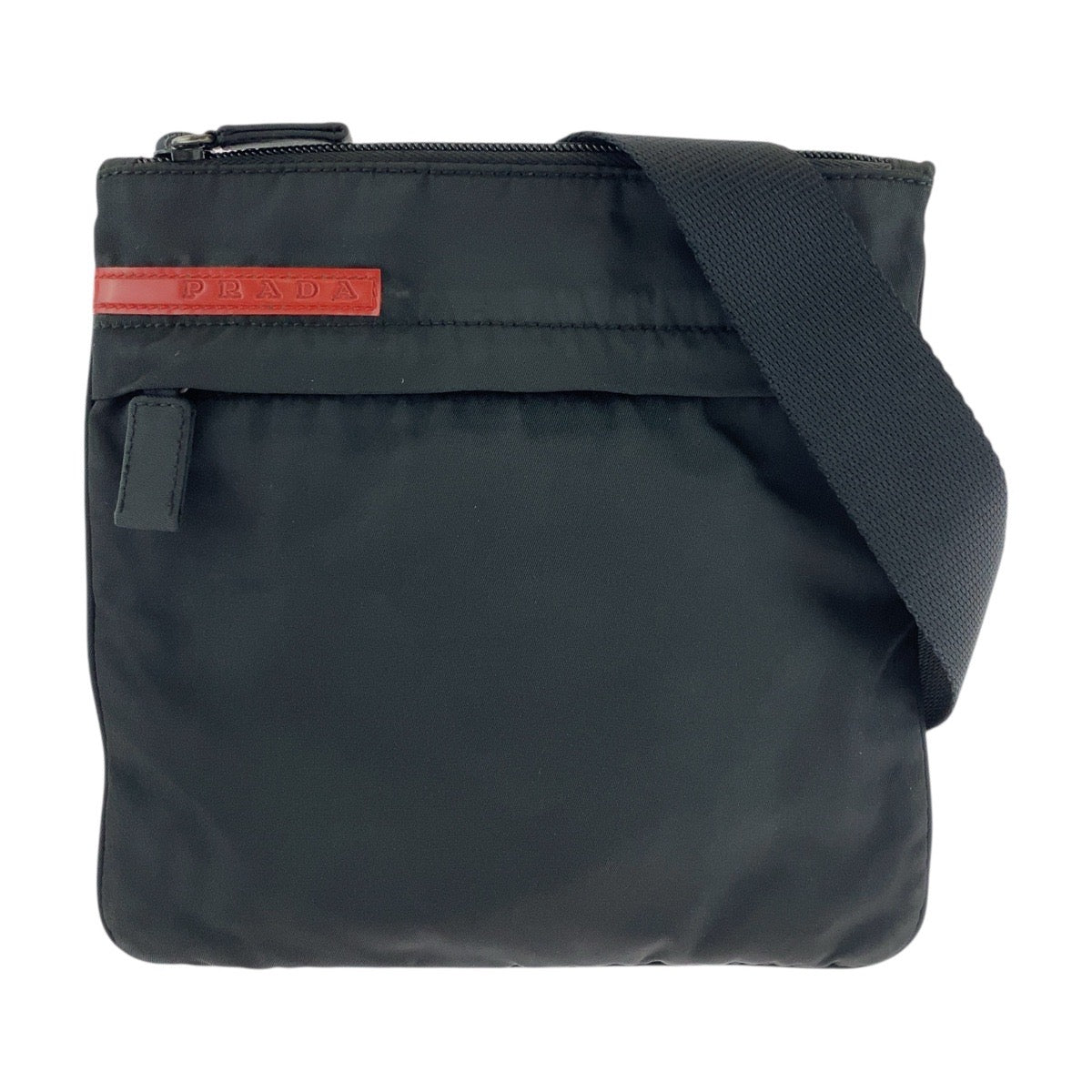 18122
PRADA SPORTS プラダスポーツ テスート ブラック 黒 シルバー金具 ナイロン ショルダーバッグ ポシェット  レディース