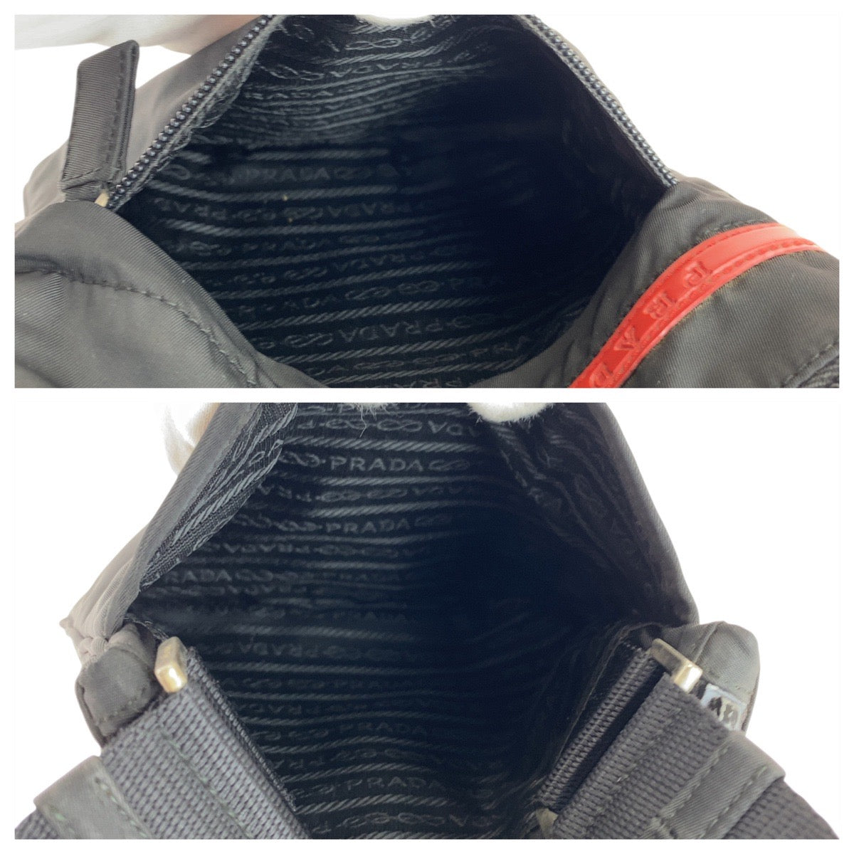 18122
PRADA SPORTS プラダスポーツ テスート ブラック 黒 シルバー金具 ナイロン ショルダーバッグ ポシェット  レディース