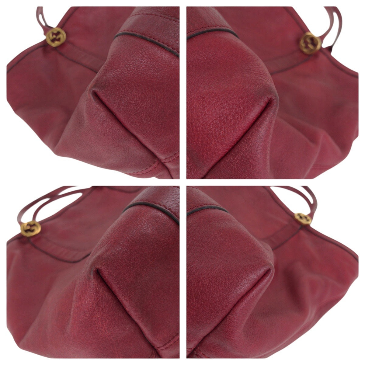 18123
GUCCI グッチ インターロッキング レッド ゴールド金具 レザー 336756 トートバッグ ショルダーバッグ レディース AB39